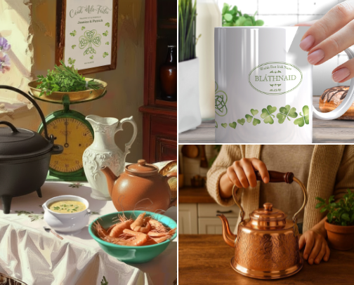 At Home In An Irish Cottage - Embracing Nostalgia & Tradition cover photo collage