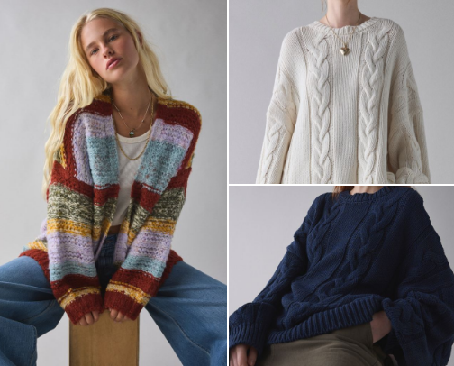 knitted sweaters cover photo collage