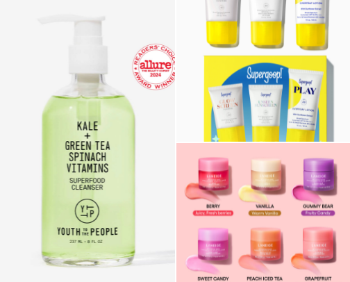 Fave skincare cover photo collage