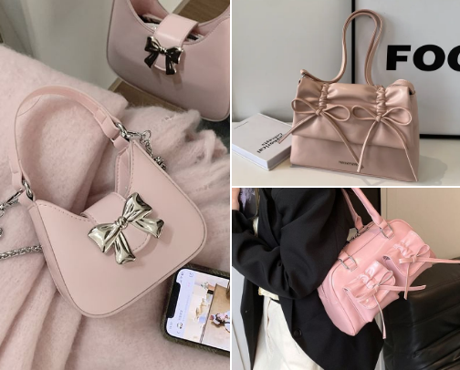 Cute pink bags recommendations 🩷 cover photo collage