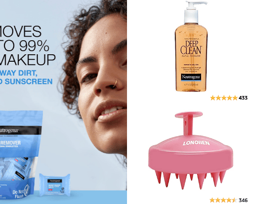 Self Care and beauty products cover photo collage