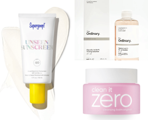 Skincare I constantly repurchase cover photo collage