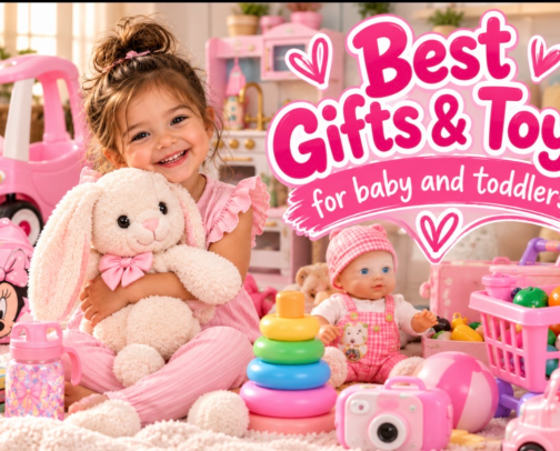 Baby & Toddler Must-Haves: Toys, Gifts & Everyday Essentials cover photo collage