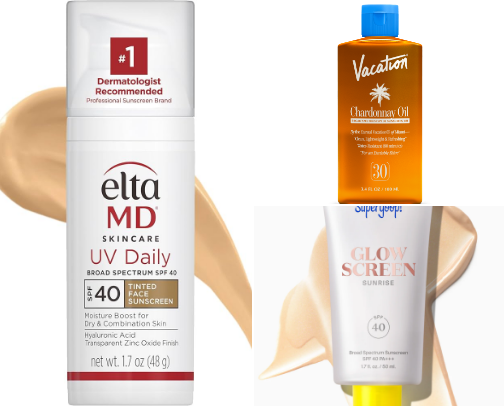 My favorite tanning products☀️✨ cover photo collage