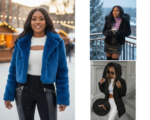 Warmth Meets Style: Winter Coats for Every Mood & Moment cover photo collage