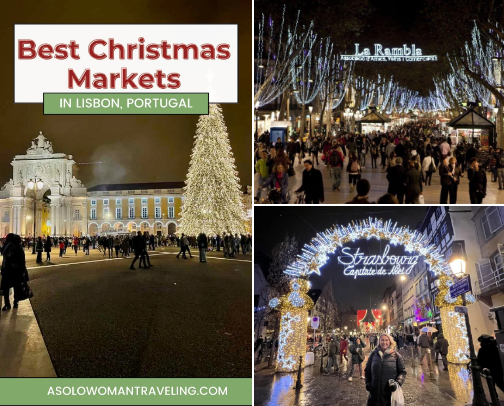 Christmas and Holiday markets all over the world cover photo collage