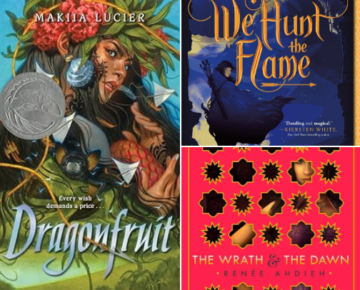 God Tier AAPI Fantasy Book Recs cover photo collage