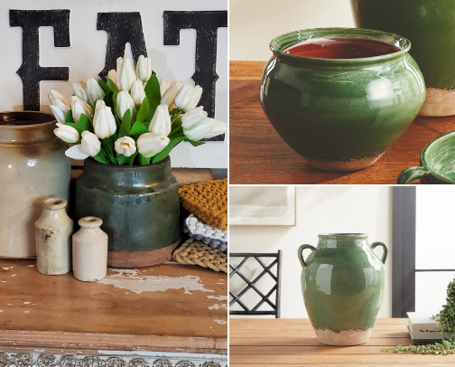 Modern Vintage Shelf Decor cover photo collage