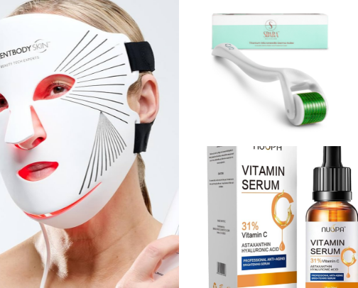 Skincare & beauty gadgets cover photo collage