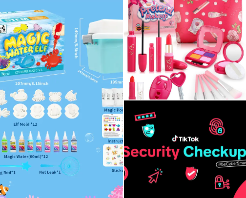 Kids toys cover photo collage