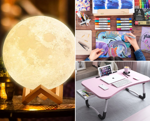 Teen fun gadgets and room decor cover photo collage