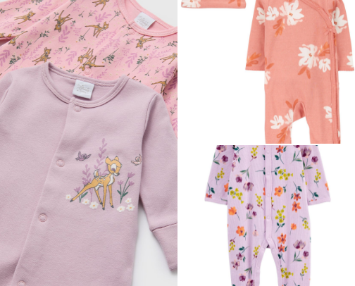 Baby girl's pajamas cover photo collage