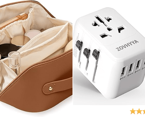 Travel essentials 🧳🎧✈️ cover photo collage