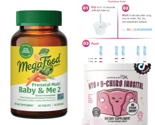 Trying to conceive with PCOS must haves cover photo collage