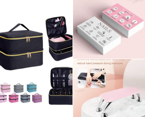 Low budget but good quality nail tech necessities✨ cover photo collage