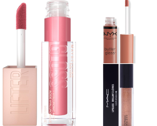 Lip gloss cover photo collage
