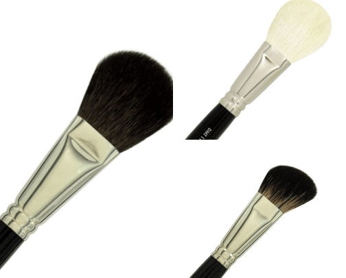 Makeup brushes cover photo collage