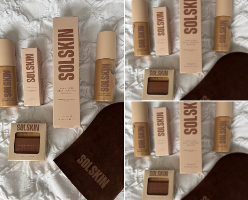 Fake tan essentials 🎀 cover photo collage