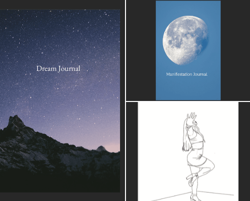 Journals and Coloring Books cover photo collage