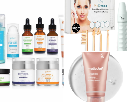 Skin care cover photo collage
