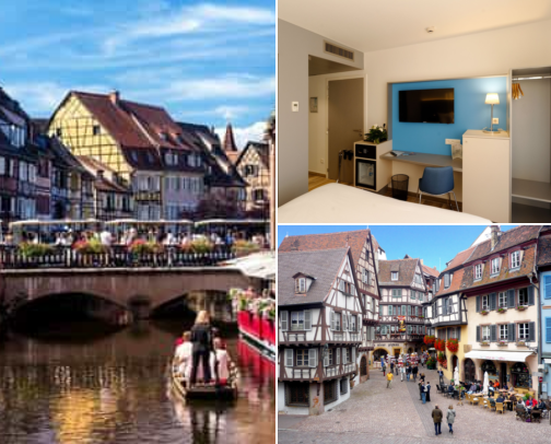 A cozy hotel base for exploring, Storybook Streets, Canal Views & a Charming Little Stay Colmar, France cover photo collage