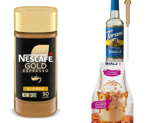 My at home sugar free iced coffee cover photo collage