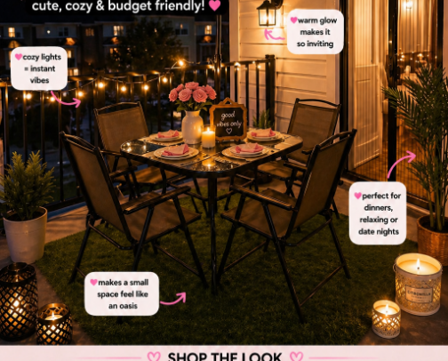 Small Patio Setup (Budget & Cute) cover photo collage