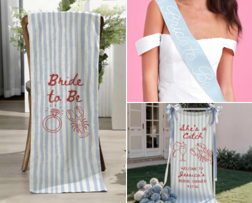 She's a Catch Bridal Shower Theme cover photo collage