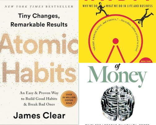 Your reading list to be one percent better every day cover photo collage