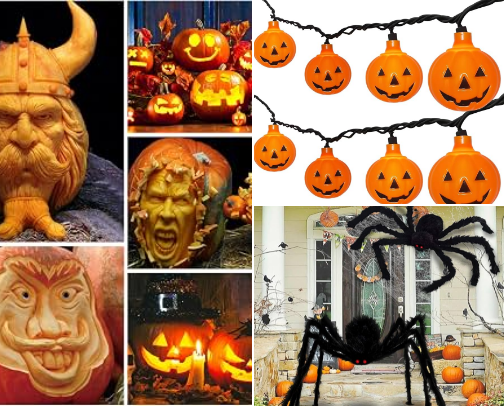 Halloween home decor cover photo collage