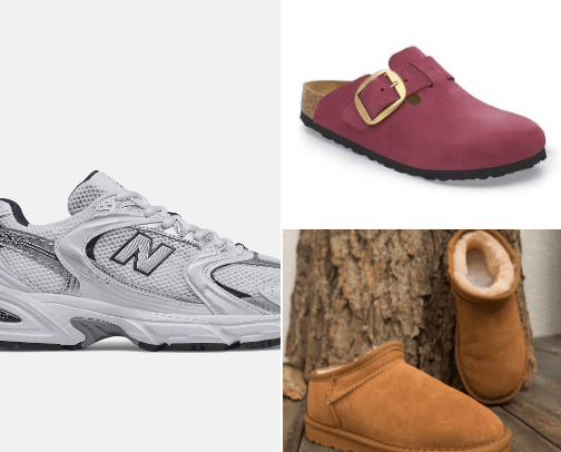 Fall shoes cover photo collage