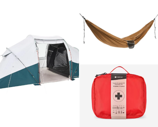 Camping stuff cover photo collage