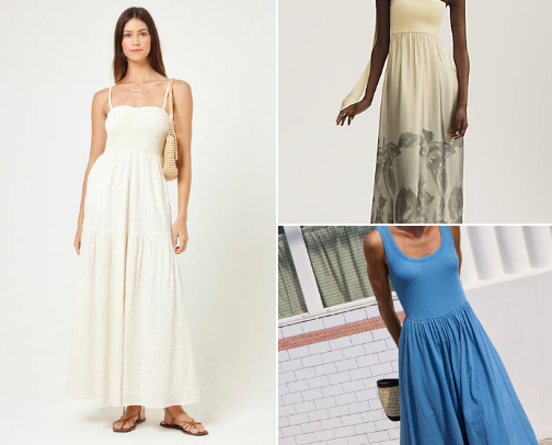 Linen & Cotton Summer Dresses (Boho Capsule Wardrobe) 🌸🪻🍃 cover photo collage