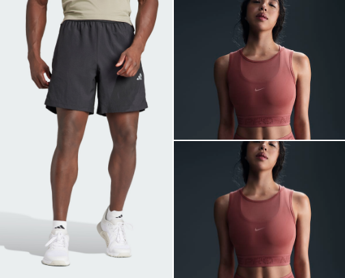 Workout clothes cover photo collage