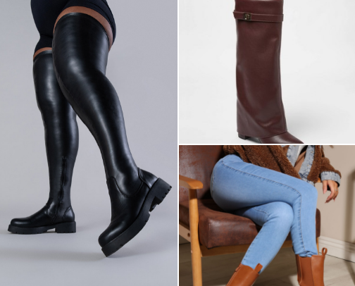 Plus Size Fall Boots cover photo collage