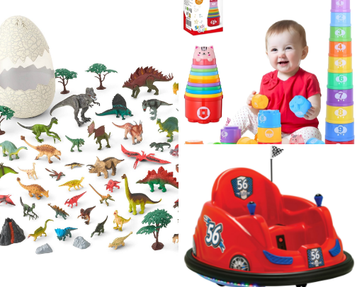 Things that kept my toddler busy so I could finish my coffee cover photo collage