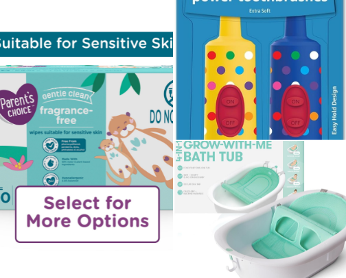 Baby Hygiene Products cover photo collage