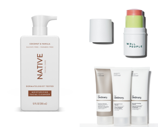 makeup & cleansers cover photo collage