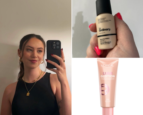 MY GLOWY EVERYDAY MAKEUP ROUTINE as a student & server🌟 cover photo collage