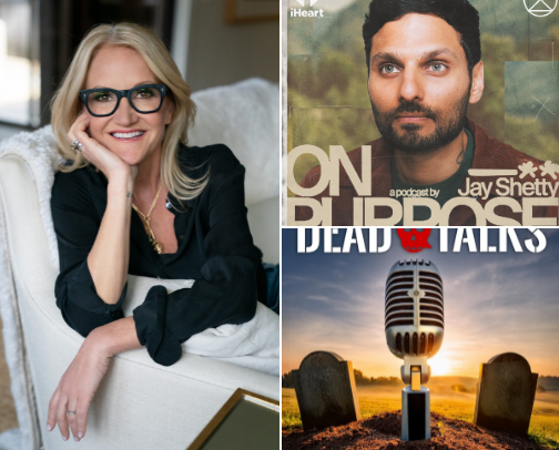 Podcasts I Can't Stop Listening To cover photo collage