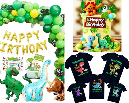 Dinosaur birthday cover photo collage