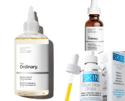 skin and hair care cover photo collage