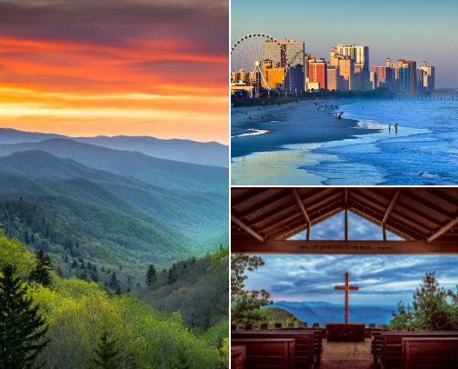 Exciting places to travel for family fun. cover photo collage