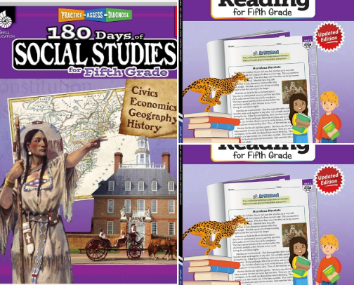 Read Free - Resources for 180 Days : Social Studies for Fifth Grade: Practice, Assess, Diagnose cover photo collage