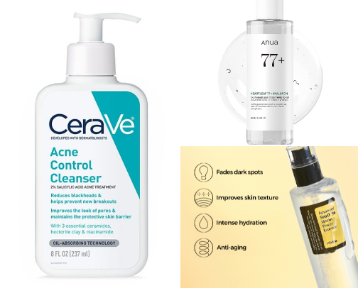 Skincare products ( not in order !!!! ) cover photo collage