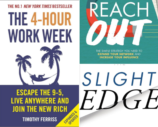 My favorite self improvement and business books cover photo collage