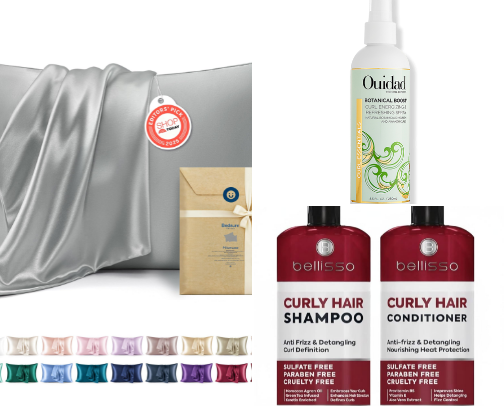 Favorite Curly Hair Items cover photo collage