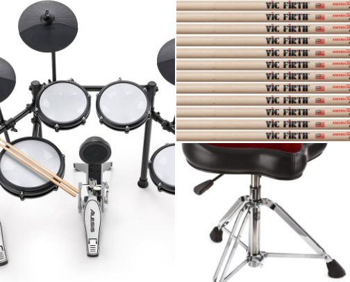 Beginner Drum Kit Essentials: Top Amazon Picks for Central Florida Drummers (Electronic Kits, Sticks & Practice Gear) cover photo collage