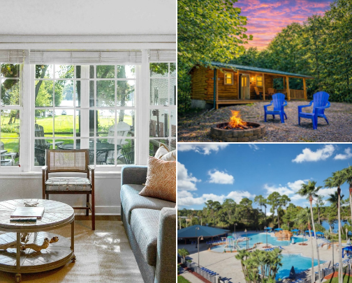 Vacations, Getaways and Hotels cover photo collage