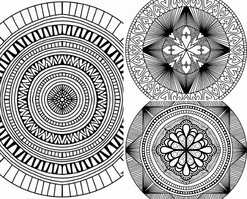 Mandala coloring pages cover photo collage